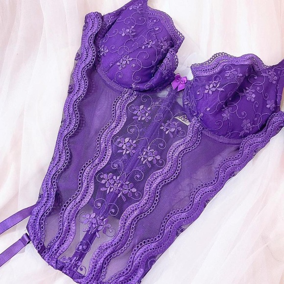 Vintage Shirley of Hollywood purple corset - Picture 2 of 4
